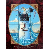 Lighthouse Tile Backsplash Parker Nautical Art Ceramic Mural POV-EP009   362357440529